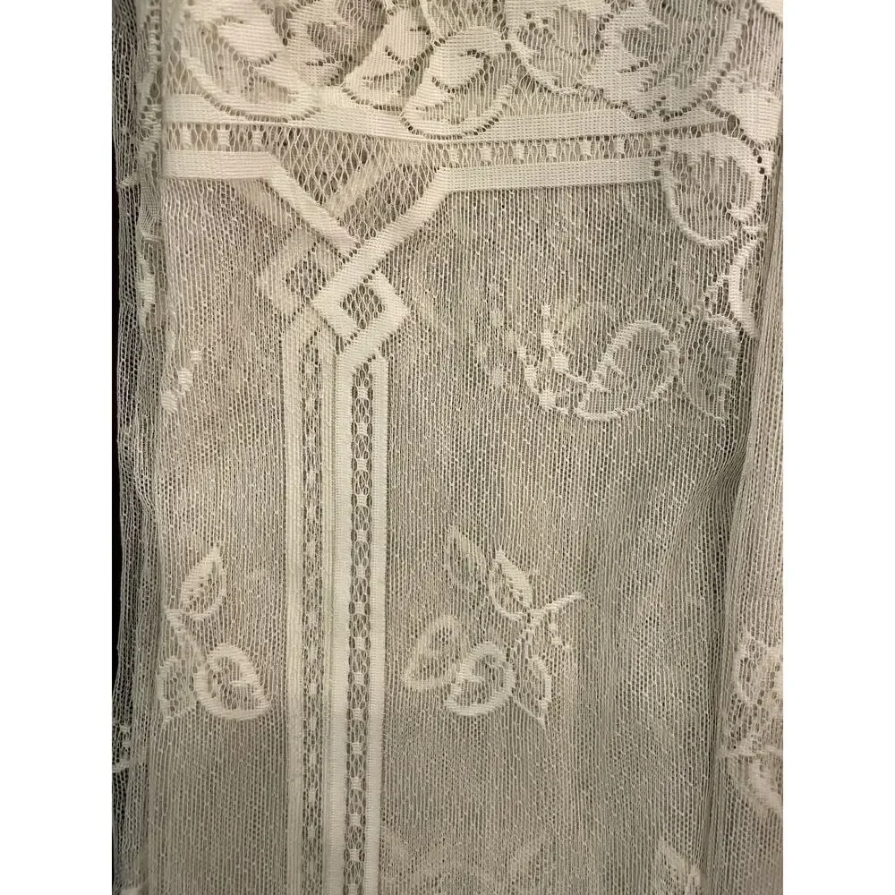(QTY 4) Heritage Lace USA Polyester Heirloom Sheer Window Panels Ecru 60” x 54”